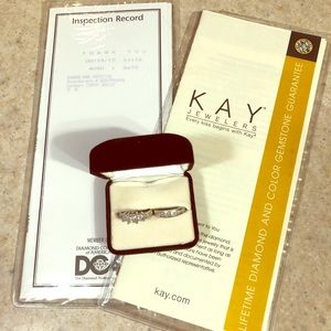 2 ct princess cut engagement & 1 ct band